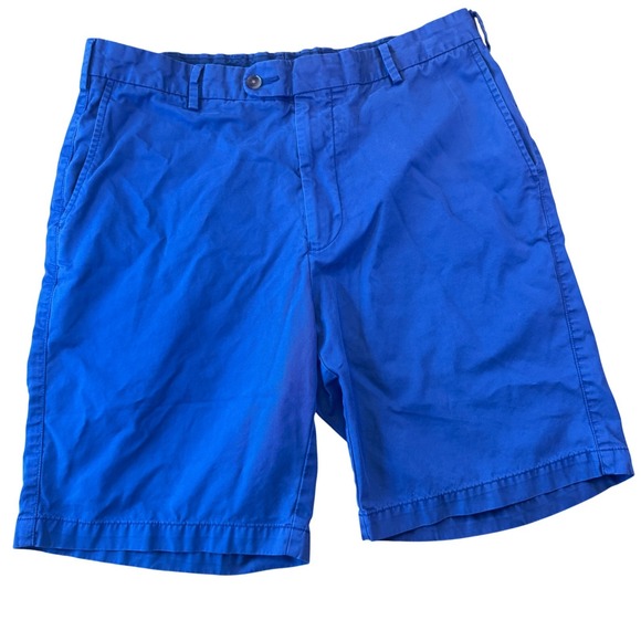 Peter Millar Other - Peter Millar Chino Shorts Mens 34 Blue Flat Front Cotton Blend Casual Golf